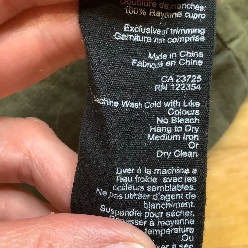 WILFRED FREE Olive Green Moto Jacket Size S - Picture 16 of 16